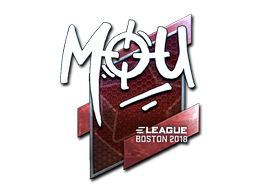 Наклейка | mou (металлическая) | Бостон 2018