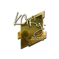 Sticker | k0nfig (Gold) | Boston 2018 image 120x120