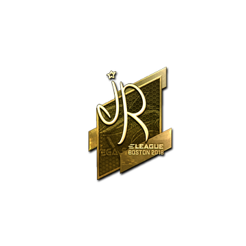 Sticker | jR (Gold) | Boston 2018 image 360x360