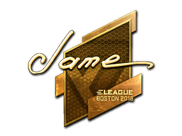 Sticker | Jame (Goud) | Boston 2018