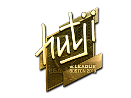 Наклейка | hutji (золотая) | Бостон-2018
