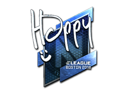 Klistermärke | Happy (Foil) | Boston 2018