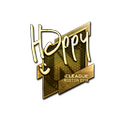 Sticker | Happy (Gold) | Boston 2018 image 120x120