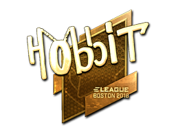 Sticker | Hobbit (Goud) | Boston 2018