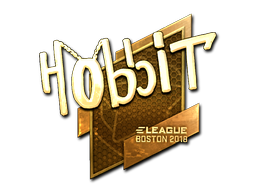 Naklejka | Hobbit (złota) | Boston 2018