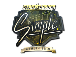 Sticker | s1mple (Goud) | Berlin 2019