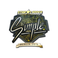 Sticker | s1mple (Gold) | Berlin 2019 image 120x120