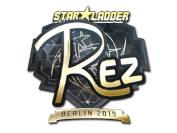 Aufkleber | REZ (Gold) | Berlin 2019