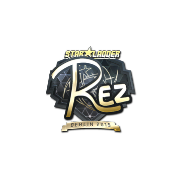 Sticker | REZ (Gold) | Berlin 2019 image 360x360