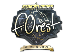 Aufkleber | f0rest (Gold) | Berlin 2019