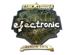 Sticker | electronic (Goud) | Berlin 2019