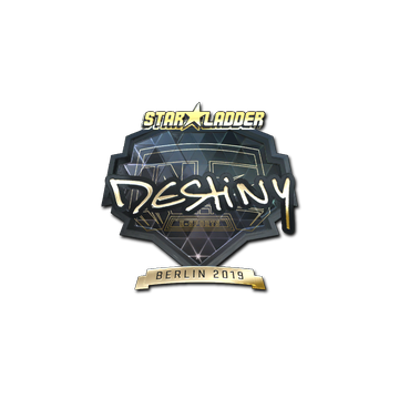 Sticker | DeStiNy (Gold) | Berlin 2019 image 360x360