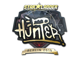 Adesivo | huNter- (Dourado) | Berlim 2019