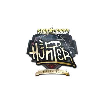 Sticker | huNter- (Gold) | Berlin 2019 image 360x360