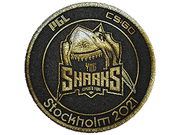 Нашивка | Sharks Esports (золотая) | Стокгольм-2021