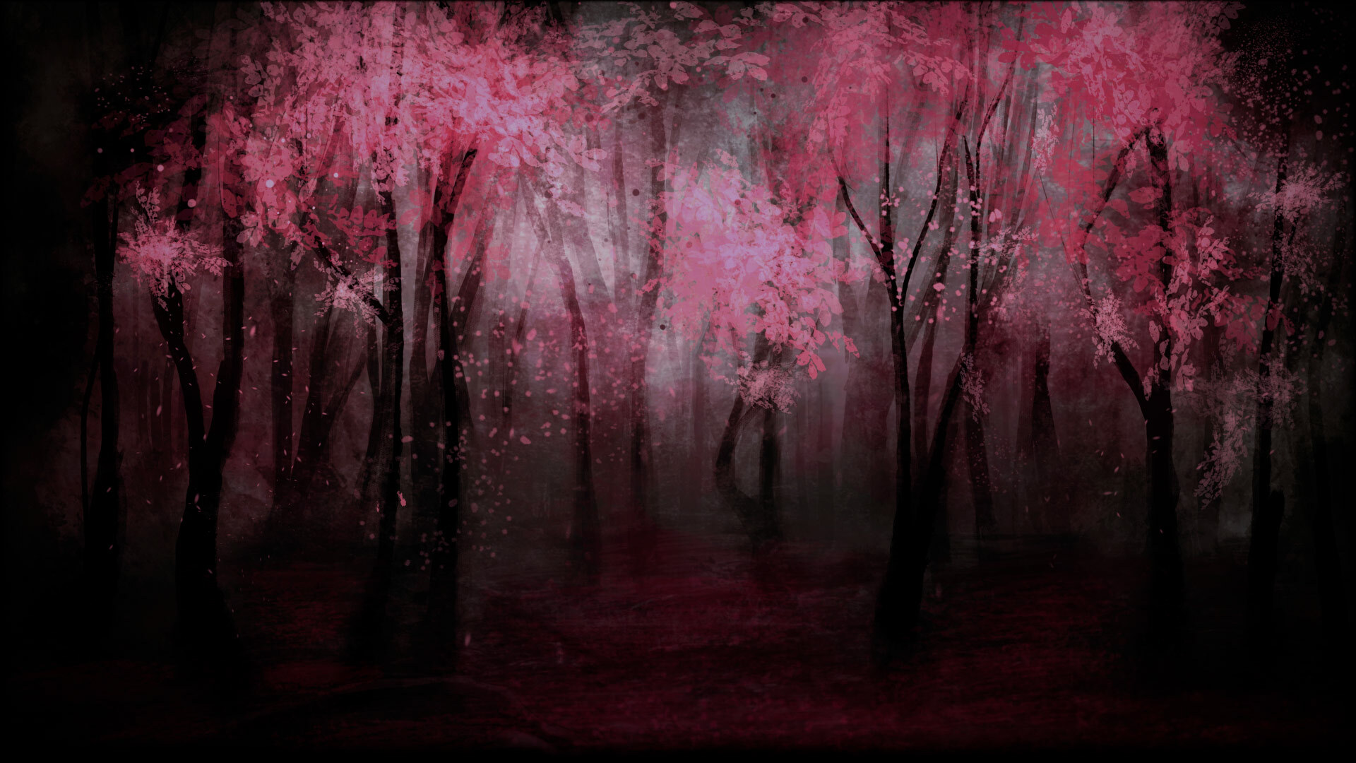 Background - Zen Garden Rare - Pink Forest