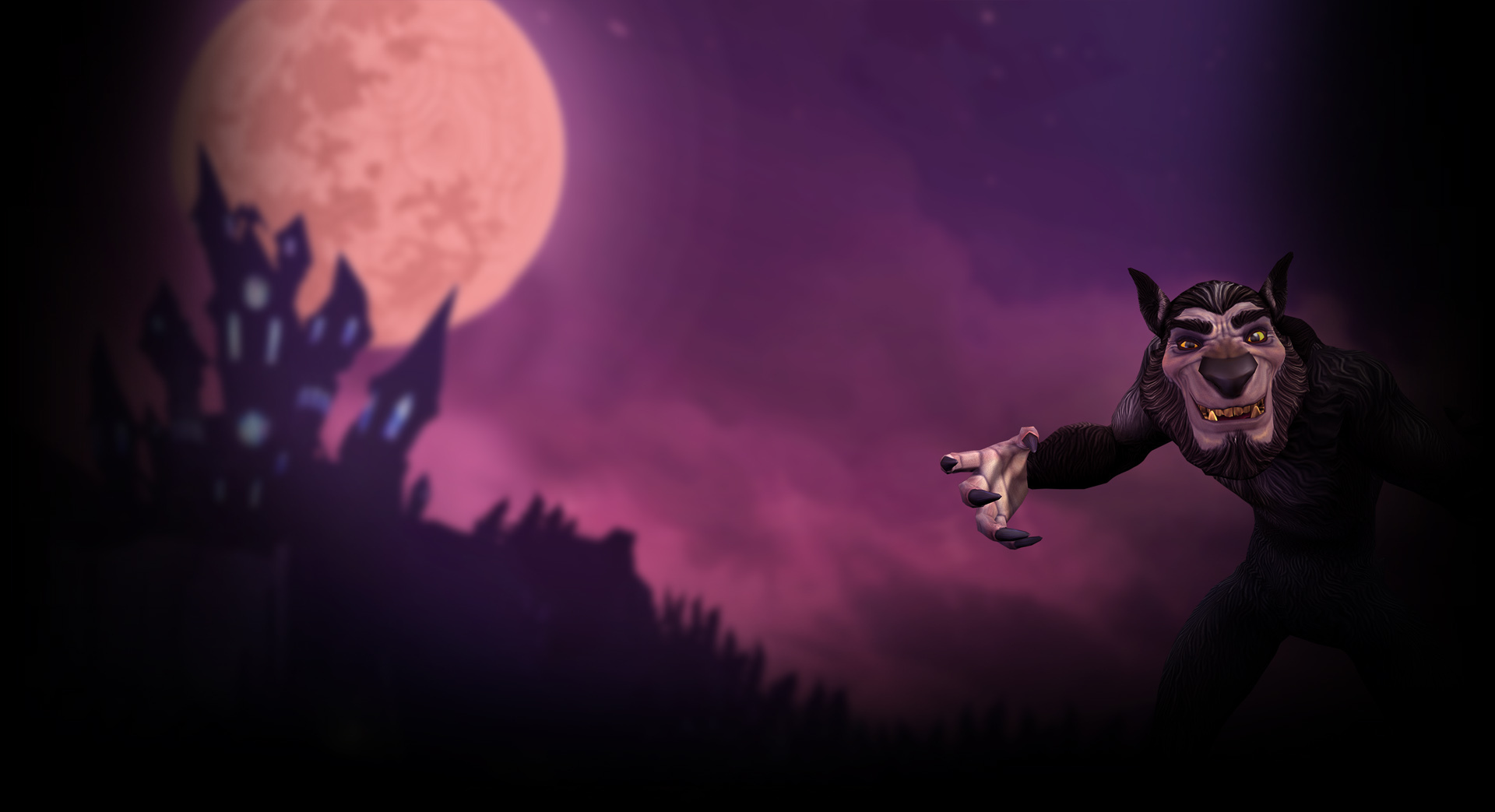 Werewolves within. Wolf фон профиля. Фон профиля стим волк. Фон профиля в стим девушка бежит от медведя.