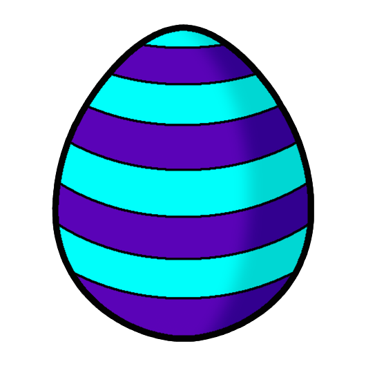 Aqua Purple Stripe Eggz