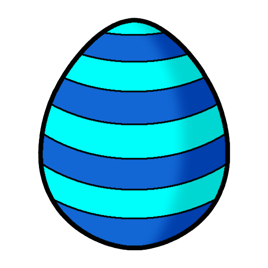 Aqua Blue Stripe Eggz