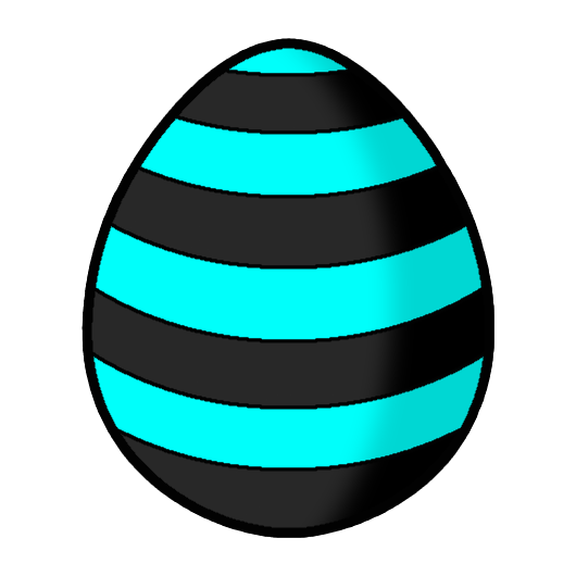 Aqua Black Stripe Eggz