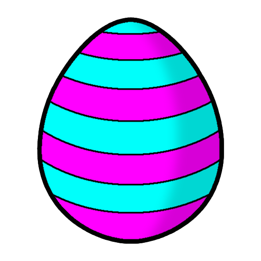 Aqua Pink Stripe Eggz