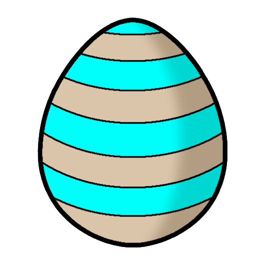 Aqua Beige Stripe Eggz