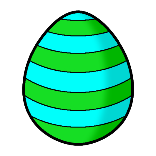 Aqua Emerald Stripe Eggz