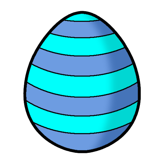 Aqua Azure Stripe Eggz