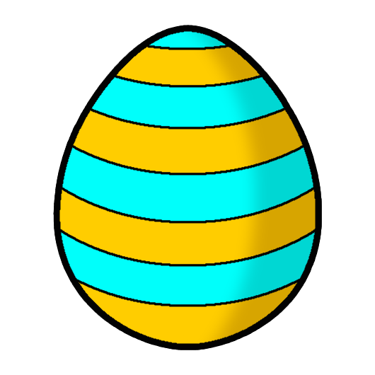 Aqua Golden Stripe Eggz