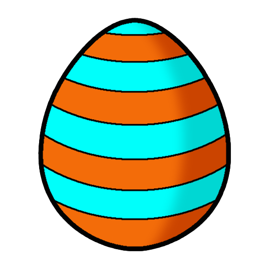 Aqua Tangelo Stripe Eggz