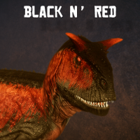 Carnotaurus Black and Red