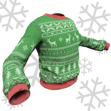 green and red sweater