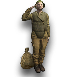 A set of clothes of a soldier of the Soviet army