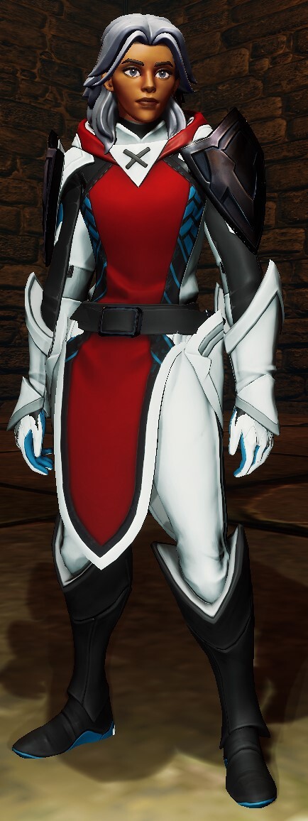 White and Red Caster Armor Set