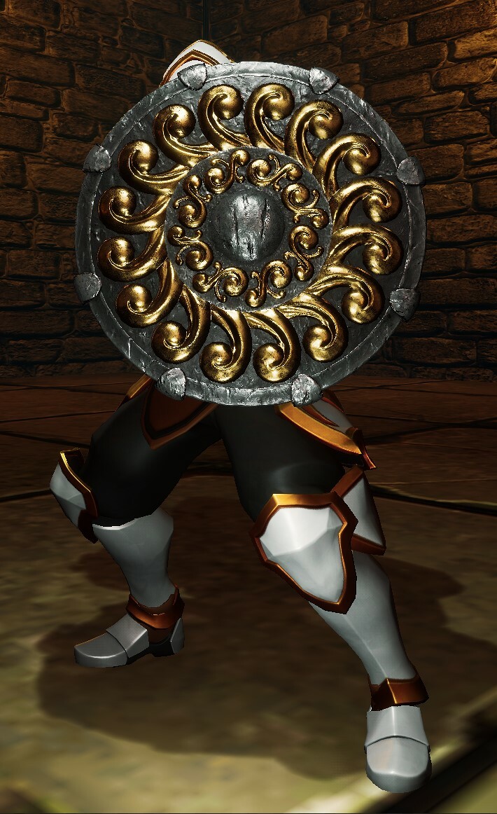 Golden Buckler Shield Skin