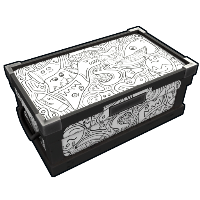 Doodle Large Wooden Box Rust Skin