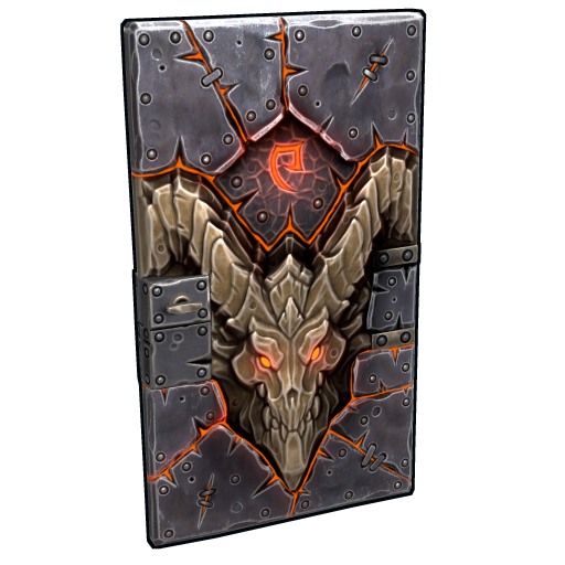 Molten Visage Metal Door