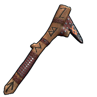 Ancient Runic Pick Axe Stone Pickaxe rust skin