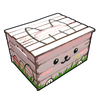 Easter Bunny Small Box Wood Storage Box rust skin