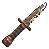 Toothed Knife Combat Knife rust skin