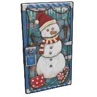 Snowman Door Sheet Metal Door rust skin