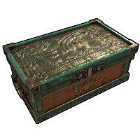 Aztec Gold Chest Large Wood Box rust skin