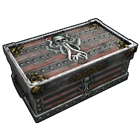 Trophy Pirate Chest Large Wood Box rust skin