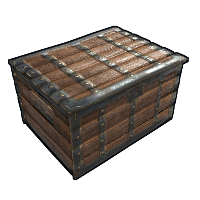 Treasure Crate Wood Storage Box rust skin