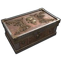Captain's Treasure Large Wood Box rust skin