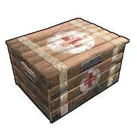 Small Medical Box Wood Storage Box rust skin