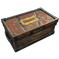 Trash Box Large Wood Box rust skin