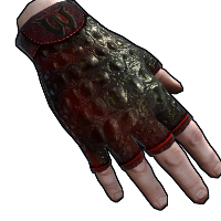 Black Alligator Leather Gloves rust skin