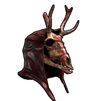 Demonic Deer Skull Bone Helmet rust skin