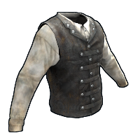 Captain's Vest and Shirt Burlap Shirt rust skin